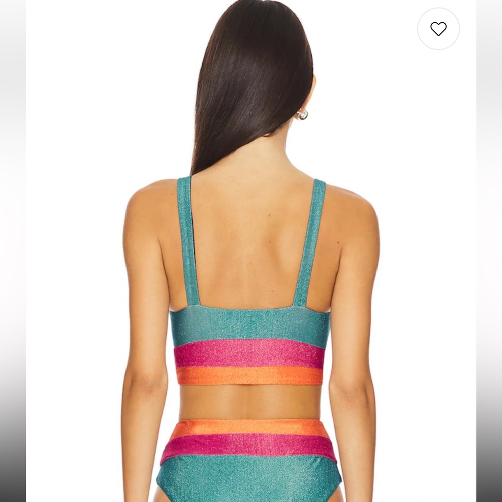 NWT BEACH RIOT Mackenzie Top in Sorbet Sea Colorblock - Size S - Picture 3 of 8